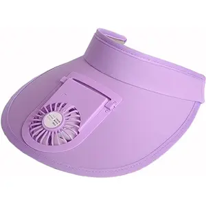 Summer Sun Protection Outdoor Sun Visor Caps With Electronic Fan Custom Logo Design Hat Cap