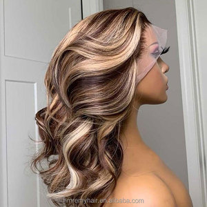 100% European 10'-30' Human Hair Wigs Pre-Plucked Highlight #6 Blonde for Lace Frontal Loose Deep Body <strong>Wave</strong> Small <strong>Cap</strong> Size Long - Product Image 2