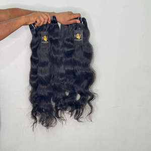 Cheveux alignés sur les cuticules du temple indien, vendeurs de cheveux humains de vison ondulés naturels 100%, vente en gros de paquets de cheveux brésiliens - Product Image 2