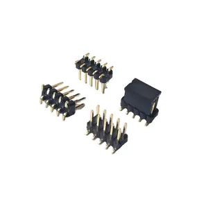 Cabezal de PIN de 2,54mm personalizado de fábrica H = 2,5 conector electrónico tipo SMT de doble fila