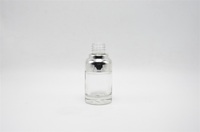 Flacon compte-gouttes cylindrique en verre ambré transparent de haute qualité 20ml 30ml 50ml avec bouchon à vis pour huiles essentielles, gravure personnalisée, diffuseur avec logo sur mesure