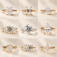 Bague de fiançailles et de mariage en or 10K avec diamant marquise de laboratoire vérifié 2 carats DE-VVS/VS, sertissage tulipe 6 griffes, bijou raffiné, cadeau