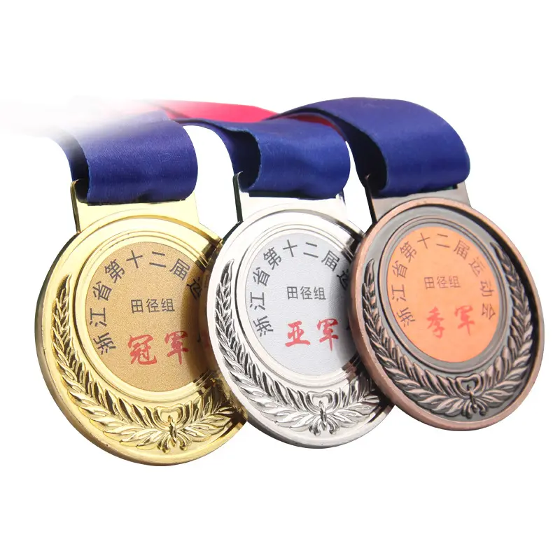 Produttori medaglie di metallo personalizzate in lega di zinco maratona sport medaglie per la scuola