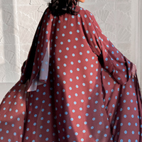 Nouvelle Collection 2026 MEXIZO : Cardigan Chic à Pois avec Hijab, Abaya Musulmane Longue et Modeste pour Femme, Tenue Islamique Élégante