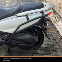 Barres de protection compatibles avec Haojue UFR150, avant et arrière, en acier carbone, protection moteur de moto avec bloc réfléchissant