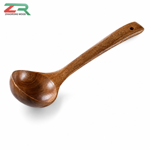 Cuchara de Café de Madera Natural con Baño de Oro, Mango Largo, Anti-Rayaduras, Segura <span class=keywords><strong>para</strong></span> Utensilios de Cocina, Resistente al Calor, 27cm, Inoxidable, Inodora, <span class=keywords><strong>para</strong></span> Cocina - Product Image 1