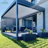 Pergola à lames orientables en aluminium réglable pour maison, solution d'ombrage extérieur personnalisable