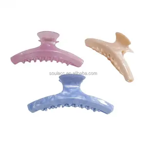 High Qualified Plastic Spring Style Acetate Hair Claw Hair Grips for Girls and Women