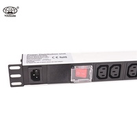 Prise IEC 1xC14, 10x C13, PDU, 11 voies, 250V, 16a, avec interrupteur d'alimentation ON/OFF, livraison gratuite