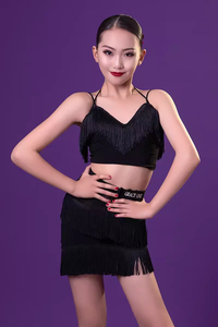 Traje <span class=keywords><strong>de</strong></span> <span class=keywords><strong>Baile</strong></span> Latino para Niñas Vennystyle, Top con Tirantes, Falda Profesional Estándar Nacional, Traje <span class=keywords><strong>de</strong></span> Clase - Product Image 3