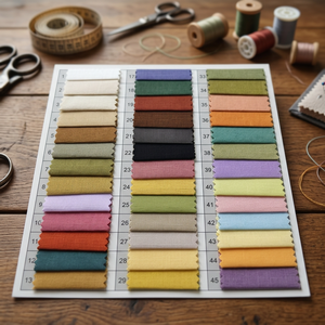 Tissu uni en coton, rayonne et lin 65/30/5, tissé, extensible, poids moyen, 57/58 pouces, pour filles et garçons, confortable pour une utilisation en extérieur - Product Image 3