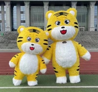 Funtoys Promotion : Costume de Mascotte Gonflable Géant (Panda, Ours en Peluche, Lion, Pingouin Polaire) pour Publicité, Portatif et Ambulant, 2m/2.6m/3m