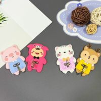 Crochet adhésif mural sans trace AiLi, motif animal de dessin animé, pour cuisine et chambre – Fixation murale sans perçage