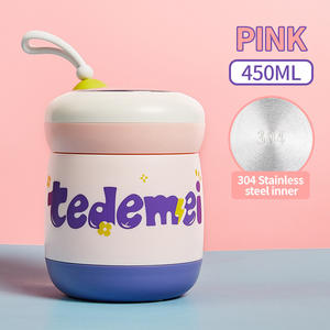 Portable 450ml <b>Stainless</b> <b>Steel</b> Heatable Leak Proof Breakfast Soup Cup 304 Vacuum Insulated Yogurt/Milk/Porridge Cold Hot Newborn - Product Image 6