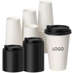 Gobelet à emporter personnalisé en carton ondulé double paroi biodégradable pour le thé et le café, idéal pour les compagnies aériennes - Product Image 1