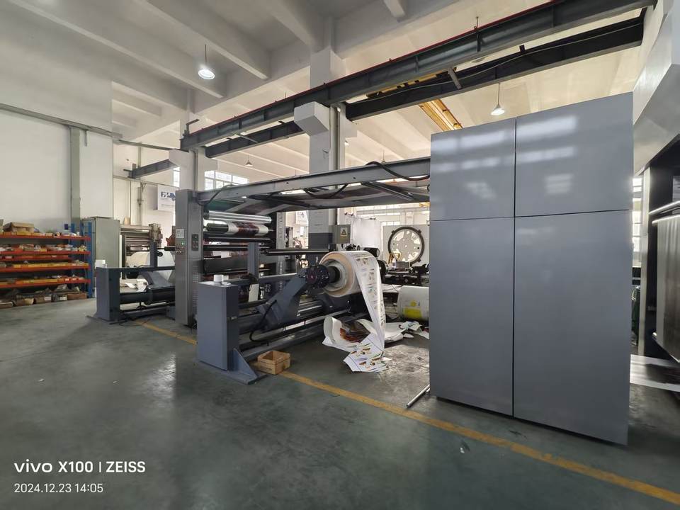 New 8 Color Non Stop Flexo Printing Machine High Speed Double Sleeve ...