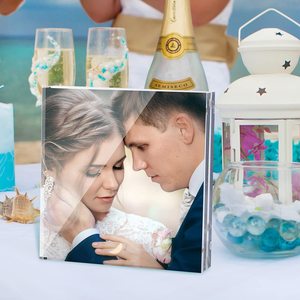 4*4 miễn phí đứng dễ dàng để thay đổi hai mặt không khung máy tính để bàn nổi hiển thị từ Acrylic hình ảnh khung ảnh - Product Image 4