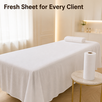 Rouleau de draps jetables non tissés imperméables pour table de massage, fournitures pour spas et salons de beauté (vente en gros)
