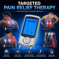 Appareil de massage électrique rechargeable noir et argenté avec télécommande sans fil, modes réglables, pour massage musculaire et corporel à domicile