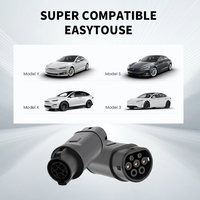 Nouvel adaptateur EV triphasé 22 kW GB/T vers Type 2, convertisseur de charge AC IEC 62196 pour voitures électriques européennes