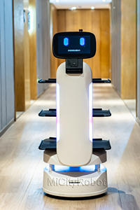 Robots parlants en plastique humanoïde Intelligent Service de serveur <span class=keywords><strong>Intelligence</strong></span> artificielle livraison <span class=keywords><strong>Robot</strong></span> serveur Restaurant 345*245mm Ar - Product Image 4