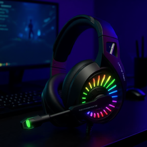 Gaming Headset WithRgb Lighting <b>Mic</b> <b>For</b> Ps4 <b>Pc</b> Xbox One - Product Image 3