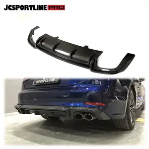 Per Audi <span class=keywords><strong>A5</strong></span> Sline S5 2-Door 4-Door <span class=keywords><strong>2017</strong></span> - 2019 paraurti posteriore Lip diffusore auto Spoiler splitter in fibra di carbonio - Product Image 2