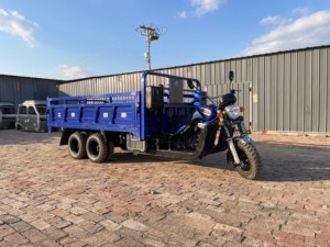 Tricycle à moteur à 9 roues à 2 essieux avec benne basculante de type ouvert, moteur refroidi par eau de 350 cm3, puissance de 1000 W, poids à vide de 500 kg - Product Image 4