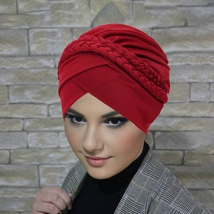 Promotion : Foulard islamique, chapeau, hijab, turban, bandeau et turban de couleur unie pour la mode musulmane africaine - Vente en gros - Product Image 5