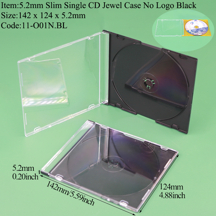 O01 : Boîtier CD 5,2 mm Noir