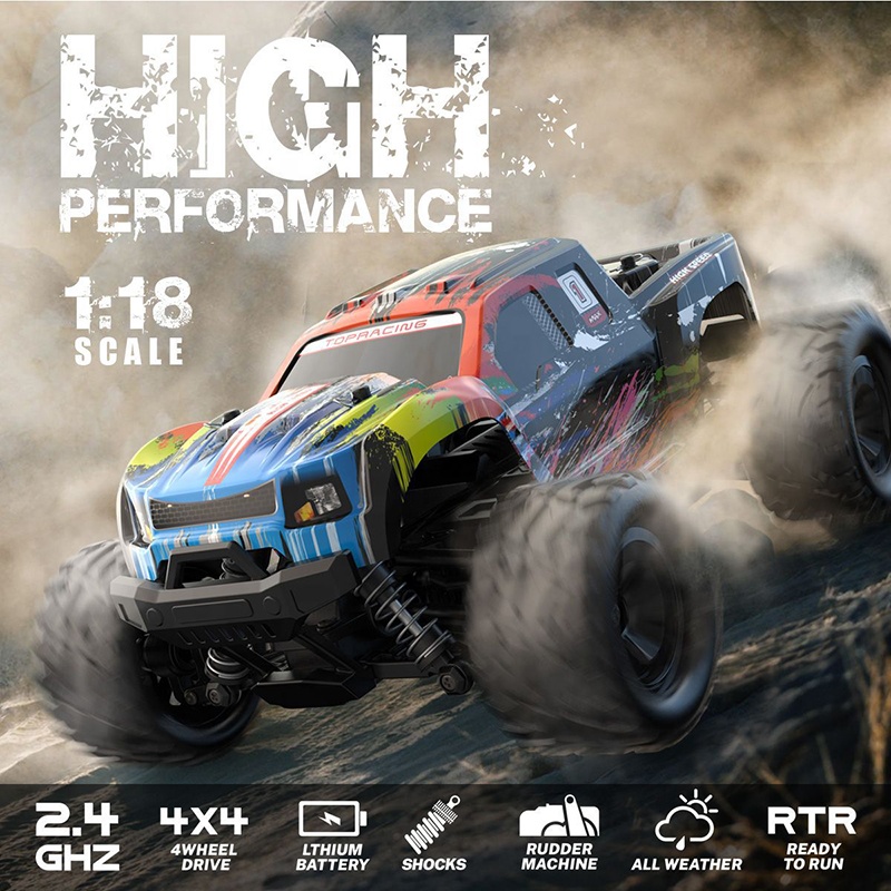 Race Truck 1:18スケール オフロード 4WD Amazon.com: HLSFWDRIVE RC Truck Off Road 1/18 RC Car 4x4
