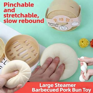 Large TPR Rubber Xiaolongbao Soup Dumpling Squishy Toy Sensory Stress Relief for Office <b>Hand</b> Fidget Toys - Product Image 4