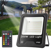 Projecteur LED COB extérieur Shingel pour jardin, RGB 50W 100W 200W, réflecteur IP67 étanche, haute luminosité, intensité variable, en aluminium