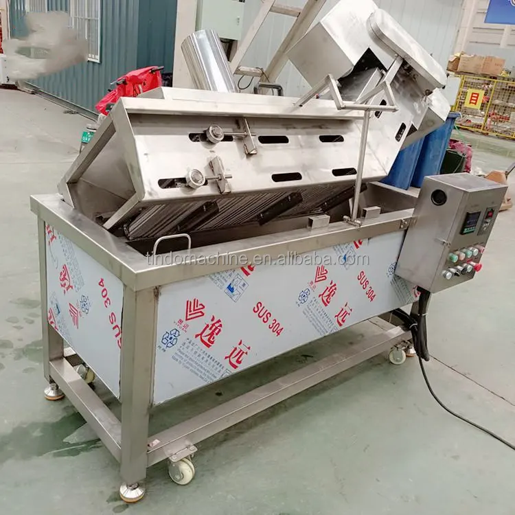 Industrial Automatic Potato Crispy Chips French Fries Continuous Deep Fryer Groundnut Frying Machine