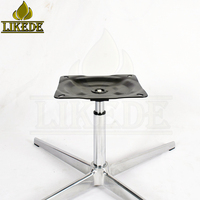 Base de pouf de relaxation en alliage d'aluminium poli, rotative à 360 degrés, quatre étoiles, design Brevity