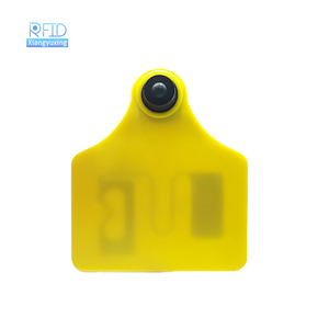 Étiquette d'oreille pour animaux en plastique électronique 868 MHz NFC EM4305 étanche RFID Mini 30 mm de diamètre Bouton pour porcs, vaches, bovins, animaux de compagnie - Product Image 2