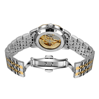 Montre-bracelet mécanique automatique de luxe pour homme Forsining, bracelet en acier, design Route d'escalade Mount Everest, cadran ajouré, lumineuse, vente en gros