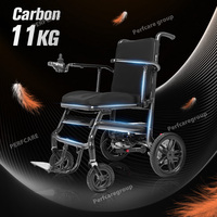 Fauteuil roulant électrique en fibre de carbone Fauteuil roulant électrique 11kg ultra léger pour personnes âgées handicapées