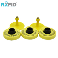 RAFID 134.2KHZ ISO11784/UHF code à barres vache boucle d'oreille cochon bétail chèvre étiquette d'oreille Animal bétail étiquette d'oreille pour mouton produit chaud 2019 PLC