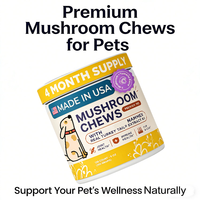 Friandises à mâcher durables de qualité supérieure au champignon Turkey Tail pour chiens : stimulant du système immunitaire, soutien de la santé des articulations, bien-être du pelage