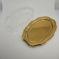 Boîte à gâteau en plastique jetable de qualité alimentaire avec couvercle, plateau alimentaire rond de haute qualité pour l'emballage de desserts, pâtisseries et fruits