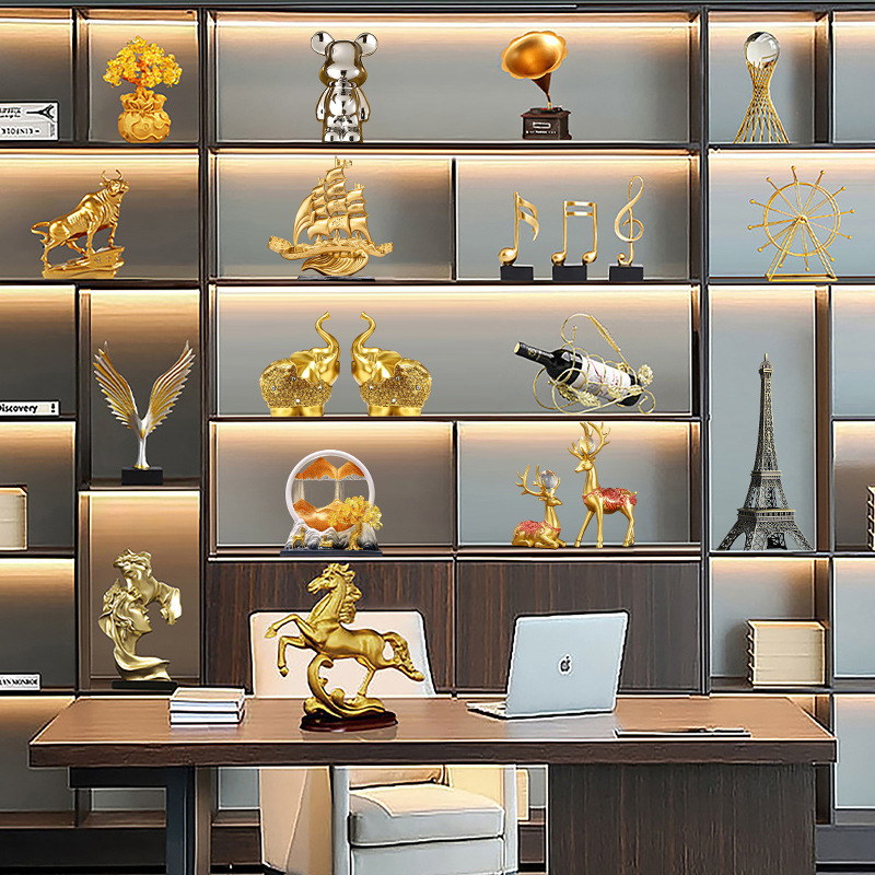 K&B European Gold Interior Decoration Home Decorative Ornament Luxury Gold Ceramic Home Decoration · image 2