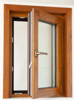 Meilleure vente Pause aluminium insonorisé bois Alu-Clad Tilt Turn Window