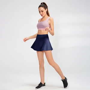 Rok tenis berlipat Mini wanita, dengan Logo di pinggang termasuk celana pendek dalam untuk kebugaran Yoga Gym basket & tenis - Product Image 5