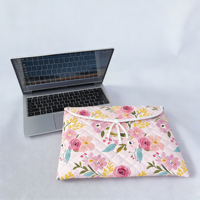 Housse d'ordinateur portable matelassée en coton, avec motifs personnalisés, pour le travail, le bureau, les voyages, rangement et protection rembourrée