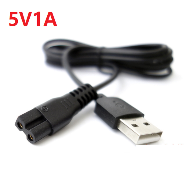 Black Color 1m 5V 1A USB Charger Cable Shaver Cables ES928 ES968 for Enssu Shaver