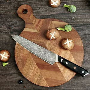 Acacia <b>Wood</b> Two Tone Spliced Cutting Board With Handle Rectangle Shape For Kitchen Use Home Vegetable Cheese <b>Slicing</b> - Product Image 4