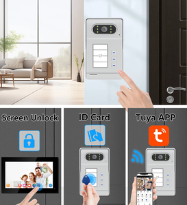 Téléphone vidéo intelligent Tuya avec audio pour maisons à 3 étages Fonction d'interphone et d'ouverture de porte de bâtiment 3 abonnés - Product Image 4