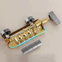 Système de douche thermostatique monocommande gris anthracite 4 fonctions avec effet pluie, ambiance hôtelière, prix usine