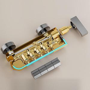 Ensemble de Douche Système 4 Fonctions avec Robinet Affichage Numérique, Pluie et Lumière <span class=keywords><strong>d</strong></span>'<span class=keywords><strong>Ambiance</strong></span>, Gris Canon, <span class=keywords><strong>Prix</strong></span> Usine - Product Image 5